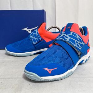 和347★ 箱付き mizuno WAVE DIVERSE LG LITE ミズノ ウエーブダイバース フィットネス シューズ 23.5 ブルー ピンク レディース