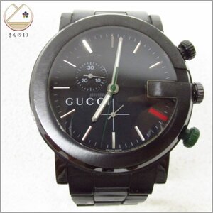 ★着物10★ 1円 GUCCI グッチ クォーツ 腕時計 黒 メンズ 101M 稼働品 ブランド品 [同梱可] ☆☆☆☆☆☆