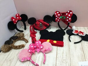 ◇ディズニー TDR ミッキー ミニー カチューシャ ニット帽 ファンキャップ 7点 3X74 【80】