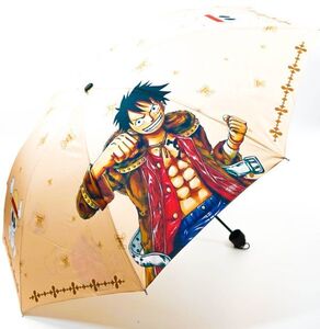 折りたたみ傘 onepiece ワンピース ルフィ　旗色構薄茶 トラファルガロー エース 軽量 国内 グッズ 携帯 折り畳み 雨晴れ兼用