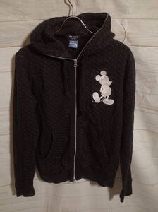 メンズ pj49 BEAMS HEART ビームスハート × Disney ディズニー Mickey Mouse ダブルジップ ドッド スウェット パーカー 