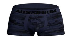 即決正規品新品 オージーバム Aussiebum Bodystretch Hipster Camo Blue -M- ストレッチトランク 紺色 現品表記サイズ M