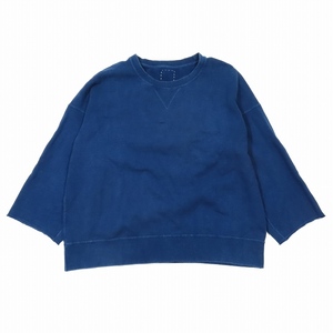 23SS ビズビム VISVIM JUMBO SB SWEAT ジャンボ スウェット トレーナー 七分丈 カットオフ カットソー 3 ネイビー 0123105010005