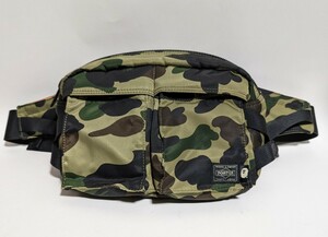 ★美品★ PORTER エイプ ウエストバッグ 迷彩 カモフラ バッグ ショルダーバッグ A BATHING APE