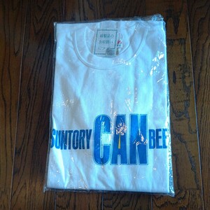 昭和レトロ SUNTORY CAN BEER Tシャツ サイズM 未着用長期保管品 企業物