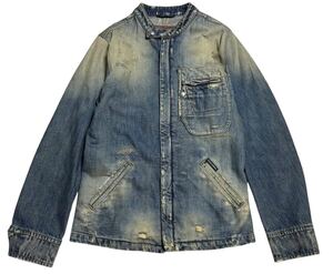 DOLCE&GABBANA ドルチェアンドガッバーナ ダメージ加工 デニム シングルライダース 44