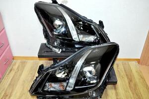 綺麗 劣化無し GRS200 GRS202 GWS204 200系 クラウン アスリート アニバーサリー風 HID ヘッドライト 左右 セット ① ブラック加工 30-341