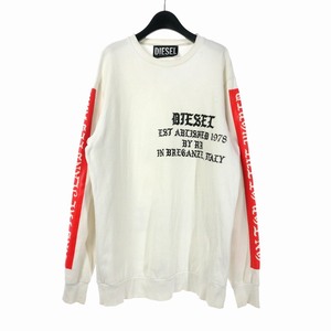 ディーゼル DIESEL グレイト カリ ユウタホソカワ GR8 CALI YUTA HOSOKAWA トレーナー スウェット プリント XL 白 ホワイト メンズ