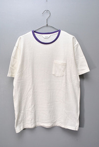 FUJITO C/N POCKET T-SHIRT クルーネックポケットTシャツ 半袖 リンガー ホワイト/3