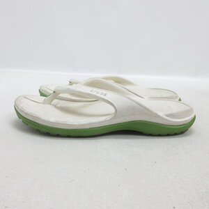 Q■【9 M】クロックス/CROCS ビーチサンダル■白MENS/67【中古】