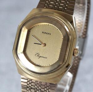 1円スタート RADO ラドー Elegance エレガンス オクタゴン ゴールド 手巻き 腕時計 antique vintage watch 稼動品 1スタ ブランド 売り切り