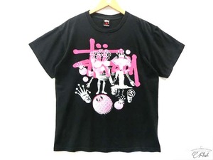 ステューシー STUSSY プリントTシャツ　スカル　ビリヤード　半袖　black M