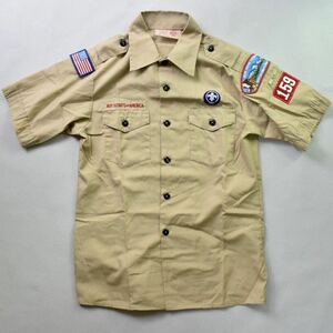 BOY SCOUTS OF AMERICA Wappen WORK SHIRT ボーイスカウトシャツ　USA製 星条旗　