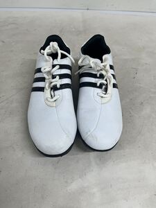 送料込み☆adidas アディダス　ゴルフシューズ ホワイト　ゴルフ靴　サイズ24.5 #61109mi560