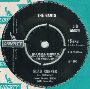 ●THE GANTS / ROAD RUNNER [UK 45 ORIGINAL 7inch シングル R&B GARAGE 極美品 試聴]