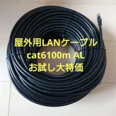 100m PoE防犯カメラ対応 Cat6 屋外高耐久LANケーブル