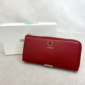 未使用 JILL STUART ジル スチュアート JSLW0DT2-40 エターナル L字 ファスナー レザー 長財布 牛革 レッド レディース 財布 箱付き 鞄