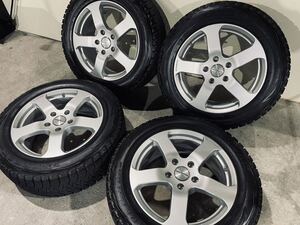 ★美品 バリ溝 TPMS付き★ 4本 255/55R18 スタッドレス ホイール ポルシェ カイエン 18インチ 8J +55 5H PCD130 ブリザック DM-V1 A-7-33