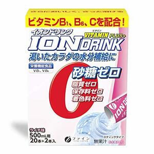 ファイン 難消化性デキストリン イオンドリンク ビタミンプラス ライチ味 22包 砂糖不使用 カロリーゼロ クエン酸 ビタミンC 国内生産