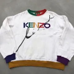 奇抜 KENZO ケンゾー スウェット 90s 刺繍ロゴ 日本製