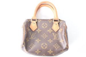 LOUIS VUITTON ルイヴィトン LV ミニスピーディ モノグラム ハンドバッグ ポーチ 鞄 かばん ブラウン 茶色 レザー 革 レディース 0821-YO