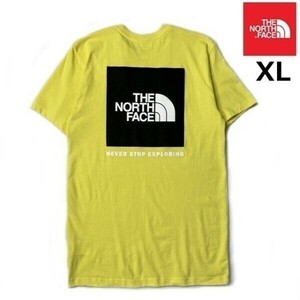 1円～!売切!【正規新品】THE NORTH FACE◆S/S BOX NSE TEE 半袖 Tシャツ US限定 ボックスロゴ 男女兼用 コットン100% 登山(XL)黄 180902-13