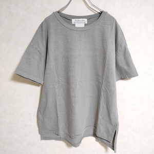 REMI RELIEF ダメージ加工 染色加工 サイズF サイドスリット 半袖Ｔシャツ カットソー グレー レミレリーフ 4-0513S 229166