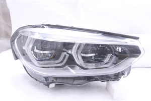 3X-1914★前期 LED G01 G02 BMW X3 X4★右ヘッドライト 7466118-04 ブラック 純正 ジャンク品 (KK)