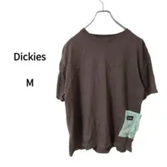 【Dickies】ディッキーズ（Ｍ）ロゴTシャツ＊裾ポケット＊綿１００＊ブラウン