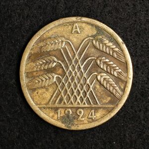 KM#34/ドイツワイマール共和国 50 レンテンペニヒ（1924）[E1229]コイン