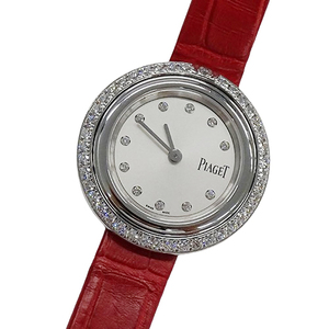 ピアジェ PIAGET 時計 レディース ブランド ポセション ダイヤモンド クオーツ QZ 750WG ステンレス SS レザー G0A43084 ラウンド 磨き済み