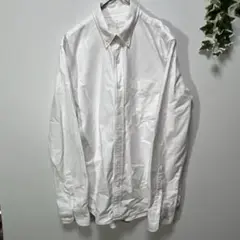 1809 無印良品 MUJI (M ) 綿100% 白シャツ