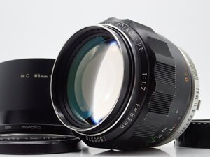 良品 初期型 MINOLTA MC ROKKOR-PF 85mm f1.7 ポートレート 単焦点 プライム マニュアルオールドレンズ