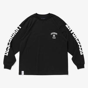 希少★新品本物【黒★サイズ2】★TEAM CREW NECK LS チーム クルーネック 袖ロゴ 正規店購入 ディセンダント 入手困難 DESCENDANT 2020S/S