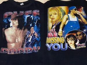 超激レア スペシャル PUFF DADDY diddy raptee raptees rap tee rap tees ラップT ラップtee BLACK ブラック 黒 XL