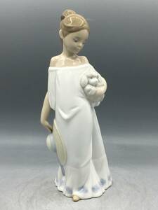 希少 リヤドロ LLADRO 少女 子犬 プードル 犬 一緒にお出かけ フィギュリン スペイン製 陶器 置物 リアドロ ナオ 1433 オブジェ レア