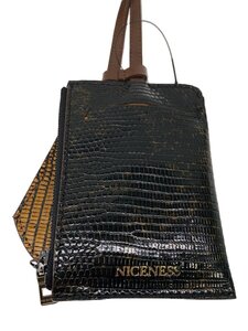 NICENESS◆24SS/SPOOKY/キーケース/レザー/BRW/総柄/メンズ/NN-2601A13//