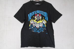 Printstar/プリントスター/半袖Tシャツ/MAN WITH A MISSION/アーティストグッズ/フロントプリント/黒/ブラック/Mサイズ(7/17R)