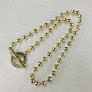 I054-C8-1056★ GUCCI グッチ アクセサリー ネックレス ボールチェーン シルバー 925 シルバーアクセサリー チェーン長さ約36cm