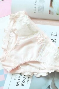 新品！送料無料！レディースパンツ 可愛いプレーンショーツリボン セクシー パンティ 婦人肌着 女性下着 Mサイズ ピンク（a134）