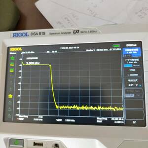 3.5Mhz ローパスフィルター８０db以上　挿入損失0.48db　50Ω　SWR1.1以下