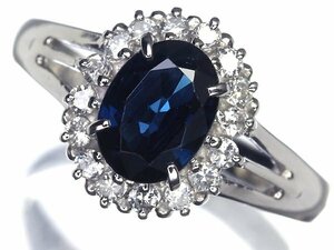 IZ11577S【1円～】新品仕上【RK宝石】《Sapphire》ジュエリーマキ 上質サファイア 大粒1.23ct! 極上ダイヤモンド Pt850 高級リング ダイヤ