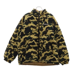 アベイシングエイプ ABC CAMO REVERSIBLE DOWN JACKET カモフラ柄 リバーシブルダウンジャケット ベージュ/カーキ 001DNK801009M