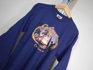 U678■USA古着★DISNEY CRUISE LINEディズニー★紺★長袖Tシャツ■USA L