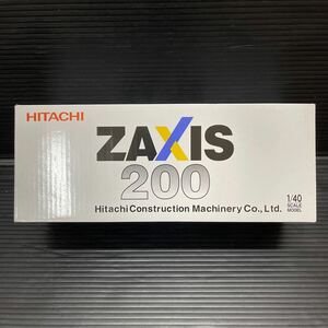 HITACHI 1/40 ZAXIS200 ショベルカー ミニチュア 日立 ダイキャストモデル ミニ 油圧ショベル 日立建機 非売品　New Version