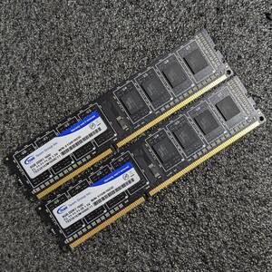 【中古】DDR3メモリ 16GB(8GB2枚組) TEAM TED38192M1600C11(片面実装) [DDR3-1600 PC3-12800]