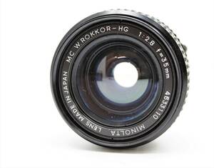 ★美品★MINOLTA ミノルタ MC W.ROKKOR-HG 35mm F2.8 SRマウント 外観美品！OK3559