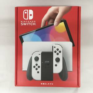 ◆【未使用/送料無料/1円～】Nintendo Switch 本体 有機ELモデル HEG-S-KAAAA(JPN)【ホワイト/領収証付/店舗印有/スイッチ】◆H102801