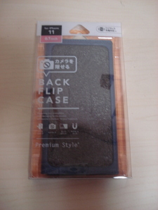 [送料無料 即決] PGA iPhone11 BACK FLIP CASE PG-19BPU04NV USED