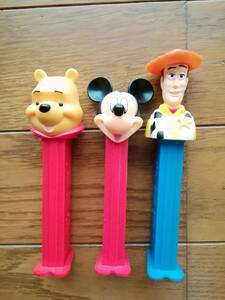 ペッツ　PEZ　ミッキー　プーさん　トイストーリー　ウッディ　３本セット